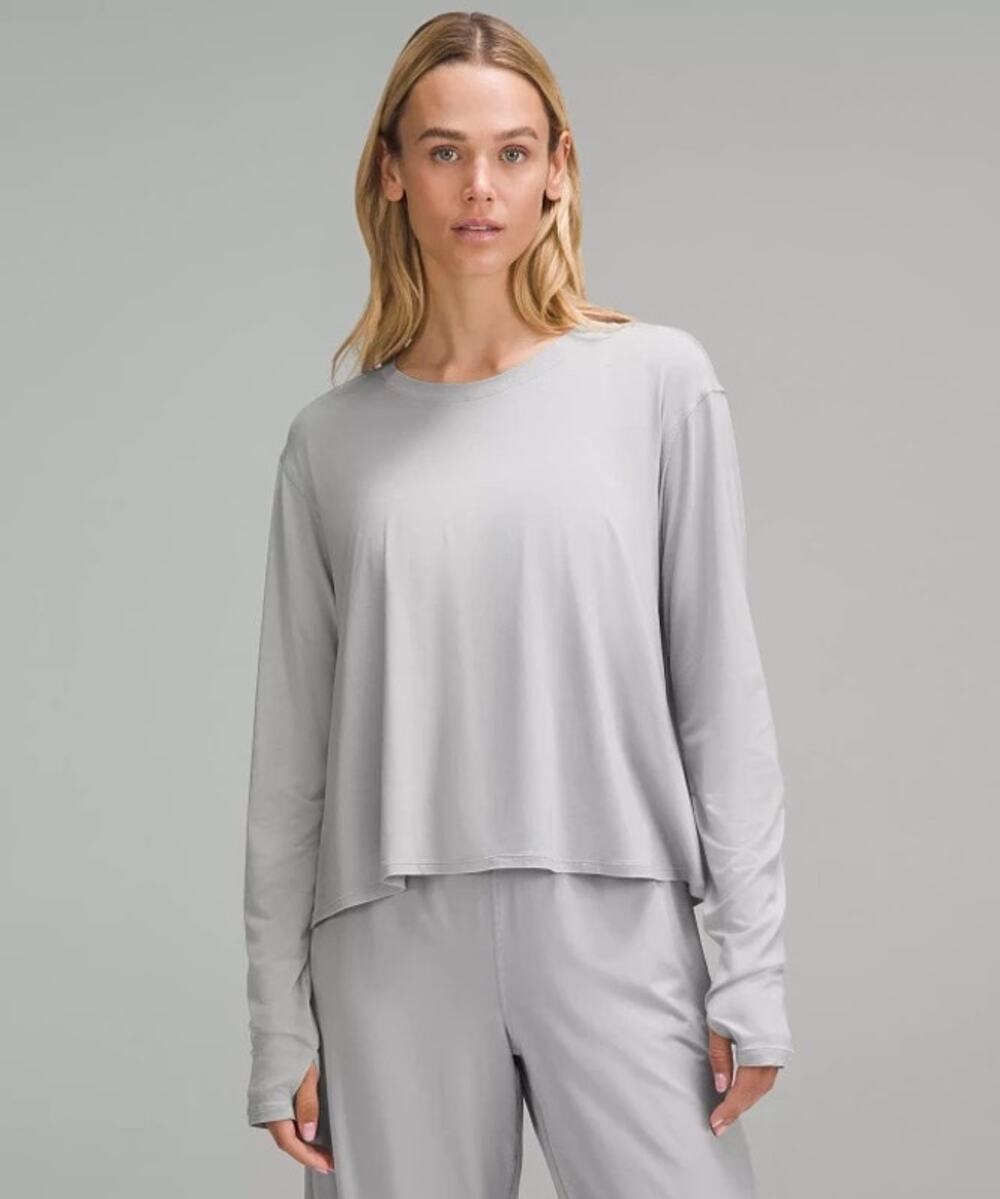 Lululemon Modal Relaxed-Fit Lounge Long-Sleeve Shirt size 10